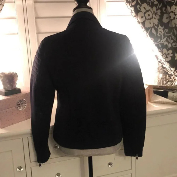 ONLY NWOT Jersey Biker Jacket,  Size L - Picture 3 of 6